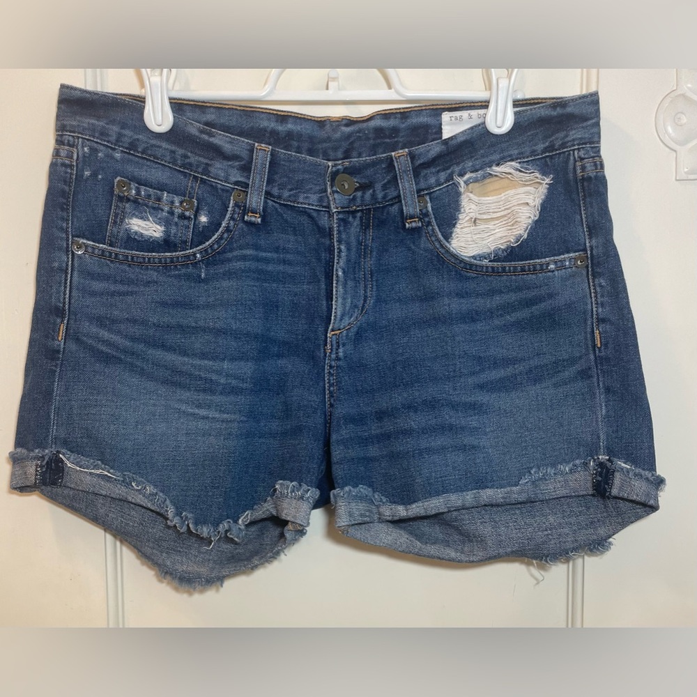 rag & bone Distressed Cutoff Denim Shorts size 26